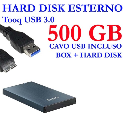 Hdd hard disk esterno - hdd, 500gb