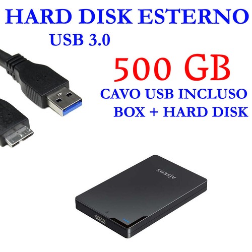 Hdd hard disk esterno - hard, 500gb