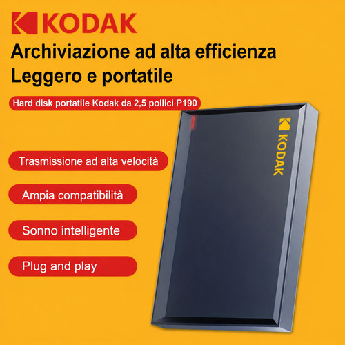 Hard disk esterno kodak p190 - disk,
