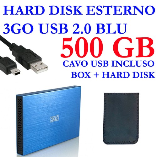 Hdd hard disk esterno - esterno, 500gb