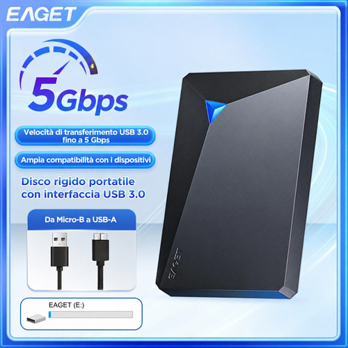 Hard disk esterno eaget 500gb - hard,